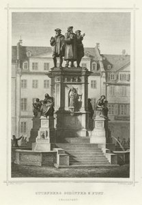 Gutenberg Schoffer ve Fust, Frankfort by German School