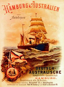 Hamburg - Avustralya, Alman Avustralya Buharlı Gemi Şirketi