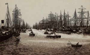 Hamburg: Hafen, The Harbour (lito) by German School