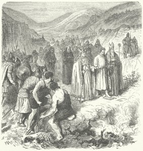 Norveç Kralı Harald Gille, ateşle çile çekiyor by German School