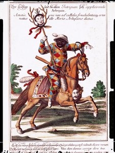 Atlı Harlequin by German School