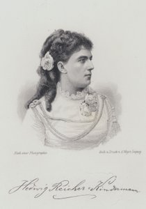 Hedwig Reicher-Kindermann, Alman opera sanatçısı (gravür) by German School
