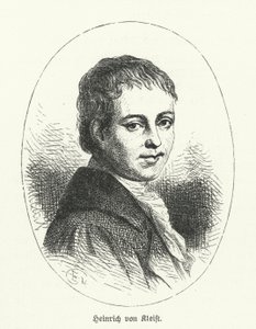 Heinrich von Kleist, Alman şair, oyun yazarı, romancı ve kısa öykü yazarı (litho) by German School