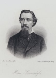 Henryk Siemiradzki, Polonyalı sanatçı (gravür) by German School
