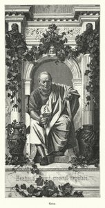 Horace, Romalı şair (gravür) by German School