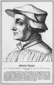 Huldrych Zwingli (gravür) by German School