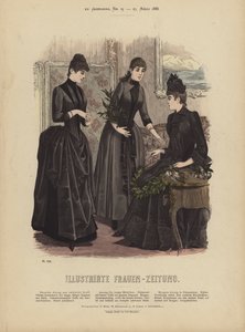 Illustrirte Frauen-Zeitung (renkli taş) için çizim by German School
