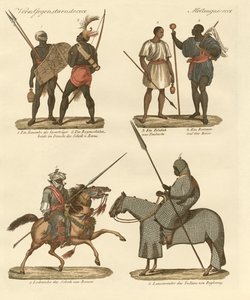 Sudan sakinleri (renkli gravür) by German School