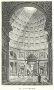 Pantheon'un içi, Roma (gravür) by German School