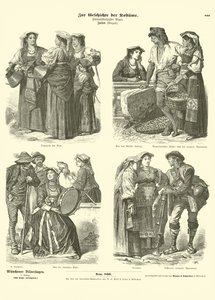İtalyan kostümleri, 19. yüzyıl sonu by German School
