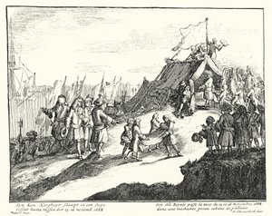 İngiltere Kralı II. James, 15/16 Kasım 1688 gecesini fakir bir balıkçı kulübesinde geçirir (gravür) by German School