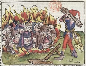 Hartmann Schedel (1440-1514), 1493 (renkli gravür) tarafından Nuremberg Chronicle