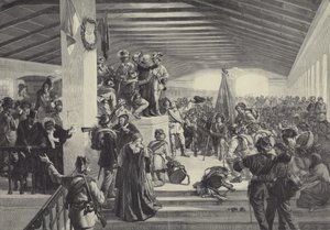 Joachim Haspinger, vatanlarını savunmak için ayrılmaya hazırlanan Tirol öğrencilerini kutsuyor (lito) by German School