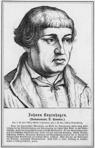 Johann Bugenhagen, Pommeranus, D Pommer (gravür) by German School