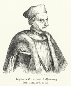 Johann Geiler von Kaisersberg, İsviçreli rahip ve ilahiyatçı (gravür) by German School