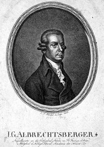 Johann Georg Albrechtsberger (1736-1809), C.F. Riedel by German School