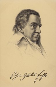 Johann Gottlieb Fichte (1762-1814), Alman filozof ve yazar (lito) by German School