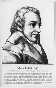 Johann Gottlieb Fichte (gravür) by German School