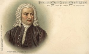 Johann Sebastian Bach (renkli taş) by German School