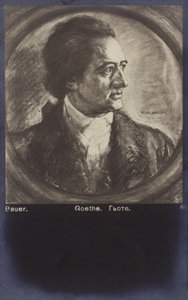 Johann Wolfgang von Goethe (1749-1832), Alman şair, romancı ve oyun yazarı (lito) by German School