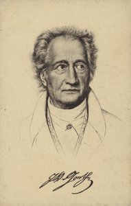 Johann Wolfgang von Goethe (1749-1832), Alman şair, romancı ve oyun yazarı (lito) by German School