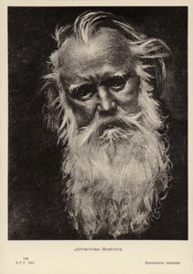 Johannes Brahms, Alman besteci ve piyanist (1833-1897) by German School