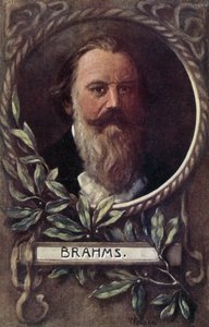 Johannes Brahms, Alman besteci ve piyanist (renkli taş) by German School