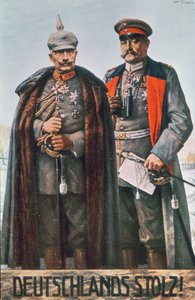 Kaiser Wilhelm II and Field Marshal Hindenburg  by German School