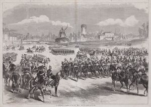 Almanya Kralı I. Wilhelm, ordusunun Longchamp, Paris, Fransa