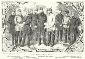 Kaiser Wilhelm II ve şövalyeleri by German School