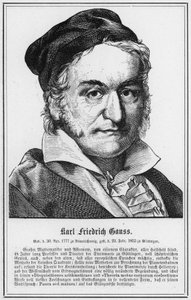 Karl Friedrich Gauss (gravür) by German School