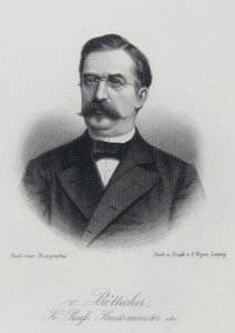 Karl Heinrich von Boetticher, Alman politikacı ve Rektör Yardımcısı (gravür) by German School