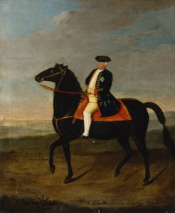 Arka planda Potsdam ile At Sırtında Kral Frederick William I, c.1735