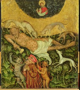 Lazarus ve Zengin Adam, c.1400 by German School