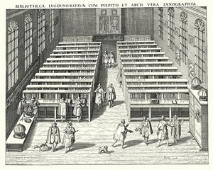 Leiden Üniversitesi Kütüphanesi (gravür) by German School