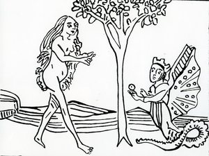 Kanatlı ve taçlı, yılan kuyruklu Lilith, 1470