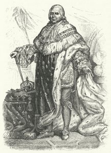 Louis XVIII, Fransa Kralı (gravür) by German School