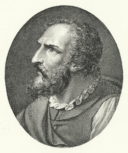 Ludovico Ariosto, İtalyan şair (gravür) by German School