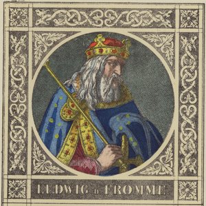 Ludwig D Fromme, 814-840 (renkli gravür) by German School