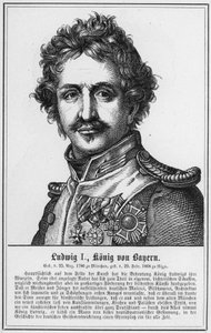 Ludwig I, Bavyera Kralı (gravür) by German School