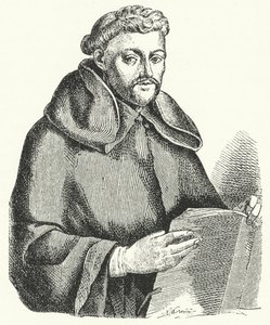 Luis de Leon, İspanyol lirik şair (gravür) by German School