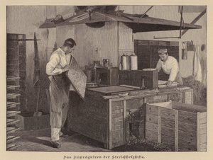 İmalat kibritleri (gravür) by German School