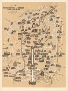 Carl Glueck Verlag tarafından yayınlanan Berlin Haritası, Berlin, 1860