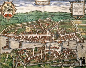 Zürih Haritası, 1575 by German School