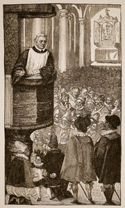 Martin Luther vaazı, c.1517 by German School
