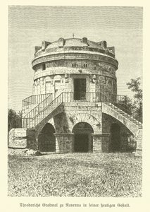 Büyük Theoderic Mozolesi, Ostrogotların Kralı, Ravenna, İtalya (gravür) by German School