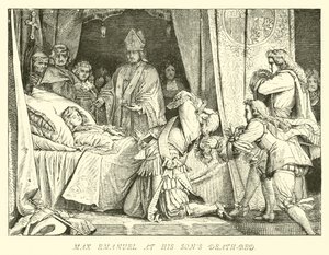 Max Emanuel oğulları ölüm döşeğinde by German School