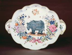 Meissen, Northumberland servisinin merkez parçasını temsil ediyor, c.1745 (porselen)