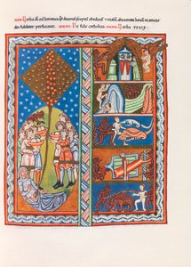 Bingen'li Hildegard'ın Liber Scivias'tan minyatürü, c. 1175 (faks) by German School
