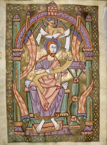 Ms Czart 1207 IV fol CXIXv St. Luke the Evangelist, The Evangeliarium of the Plock Katedrali, c.1075 by German School